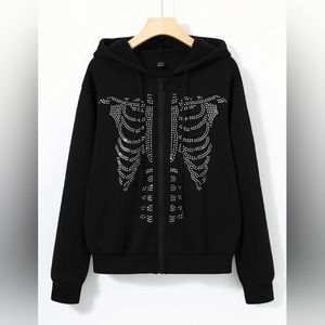 Y2K Zipup skeleton jacket